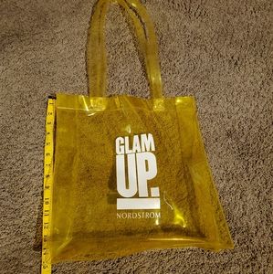 NWOT Nordstrom Limited Edition yellow Glam up bag